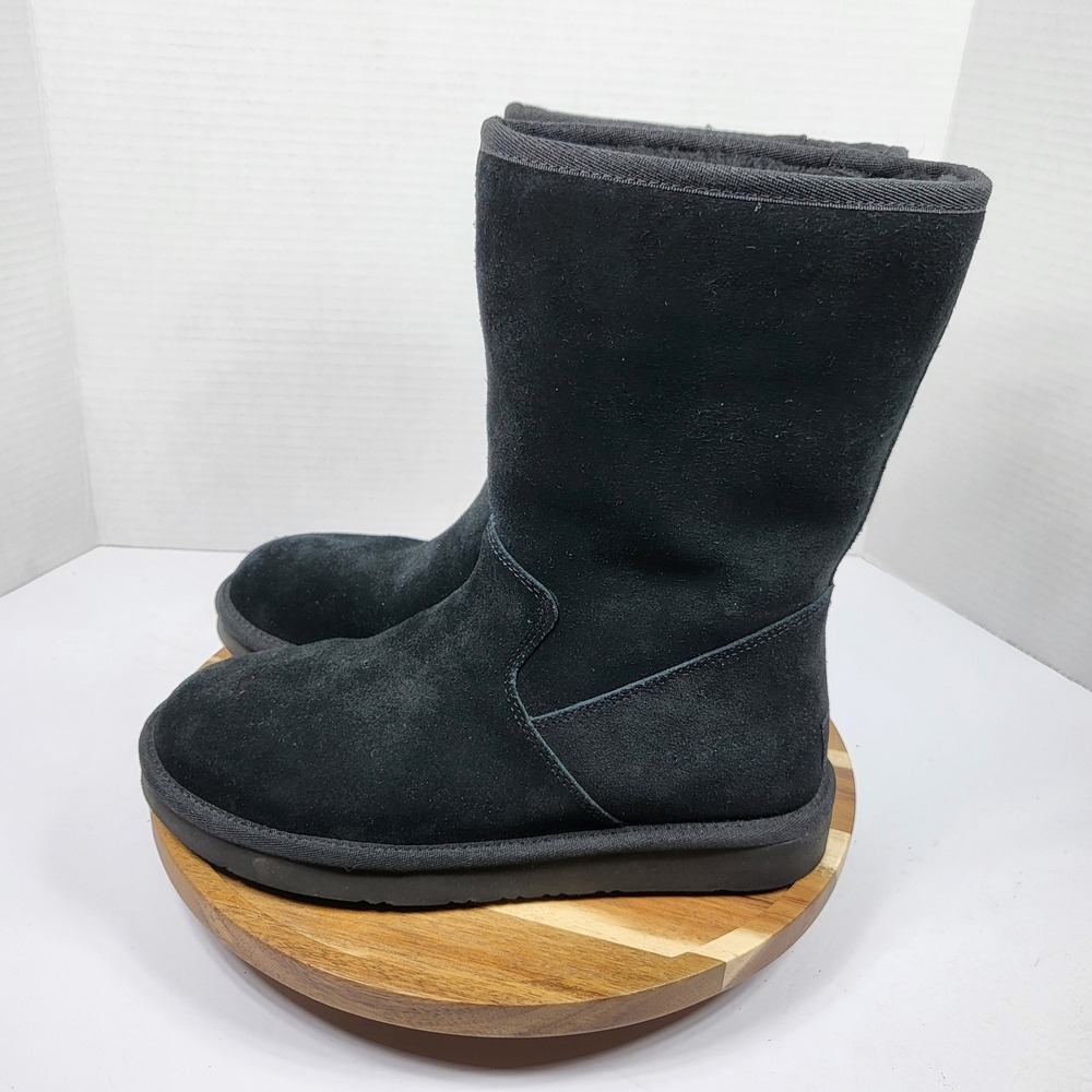 UGG Women's Celvin Black Suede Side-Zip Winter Boots Size 7